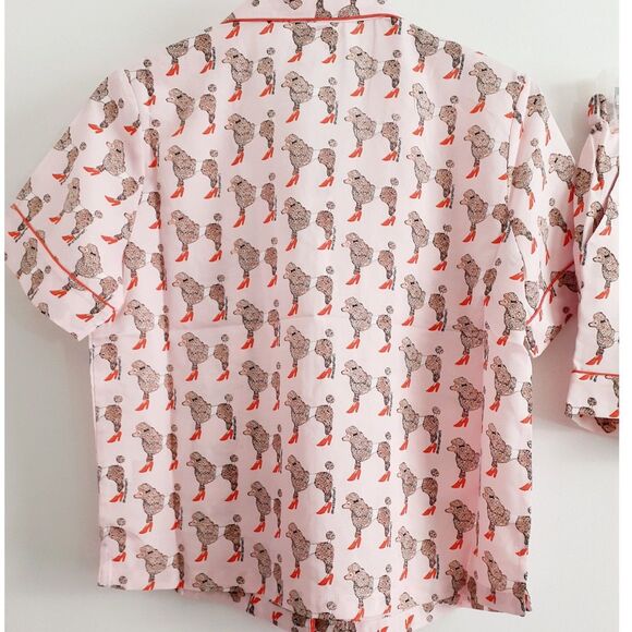 BOUFFANTS & BROKEN HEARTS 2pc Sassier Poodles Pajama Pink Shorts Set Small NWT - Picture 8 of 14